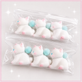 🐱🩵 Kawaii Queue Kittens Squishy with Blue Puff Ball 🎀✨ Soft & Squeezable Fidget Toy
