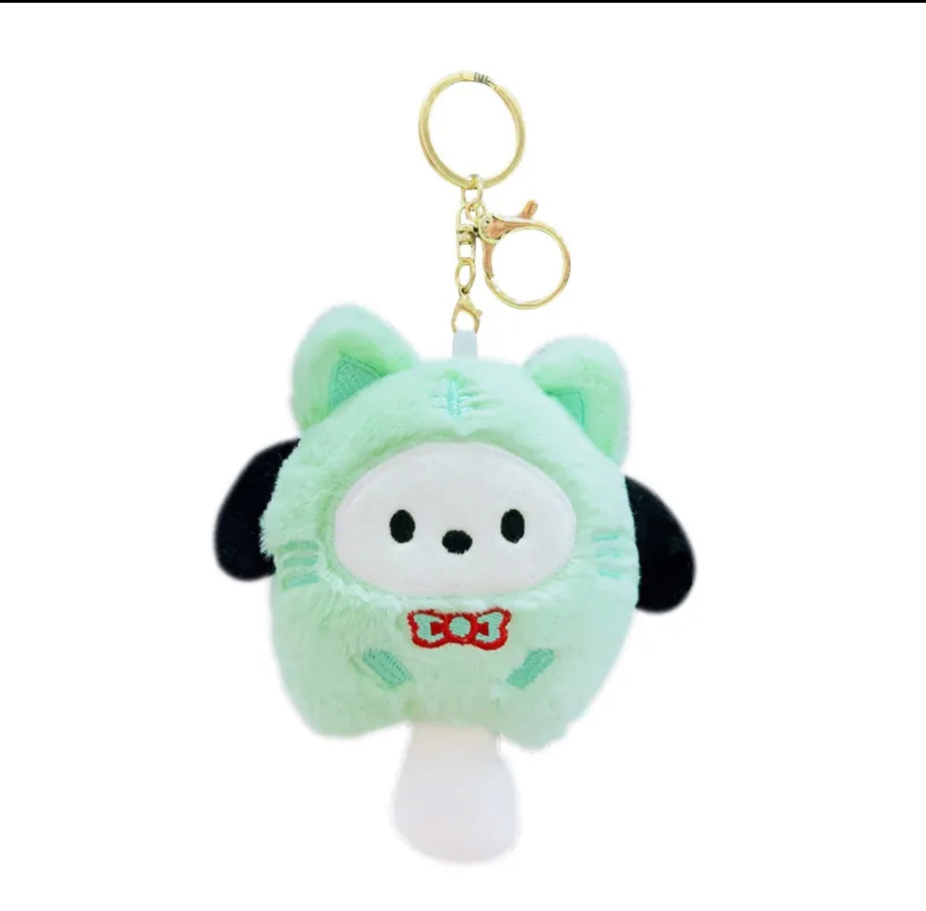 ✨🐶 Pochacco Mint Cat Plush Bag Charm 🐶✨